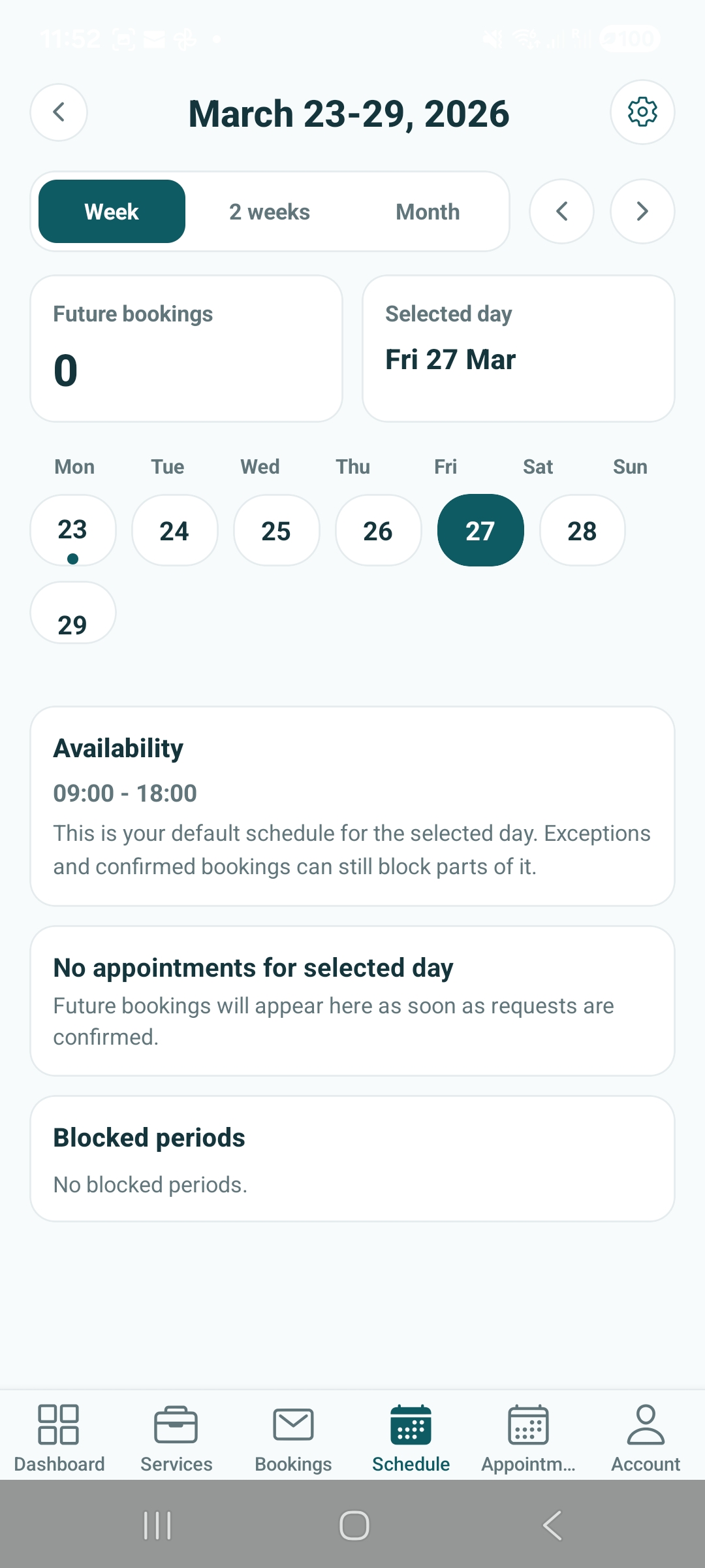 Owo360 schedule screenshot